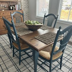 Dining table and chairs