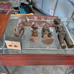 African Carved Figures Lot ALL FOR $45