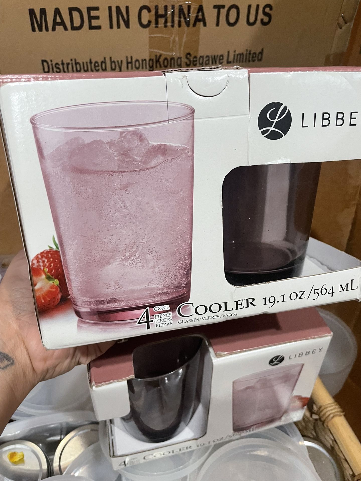 Light Pink Drink Glasses