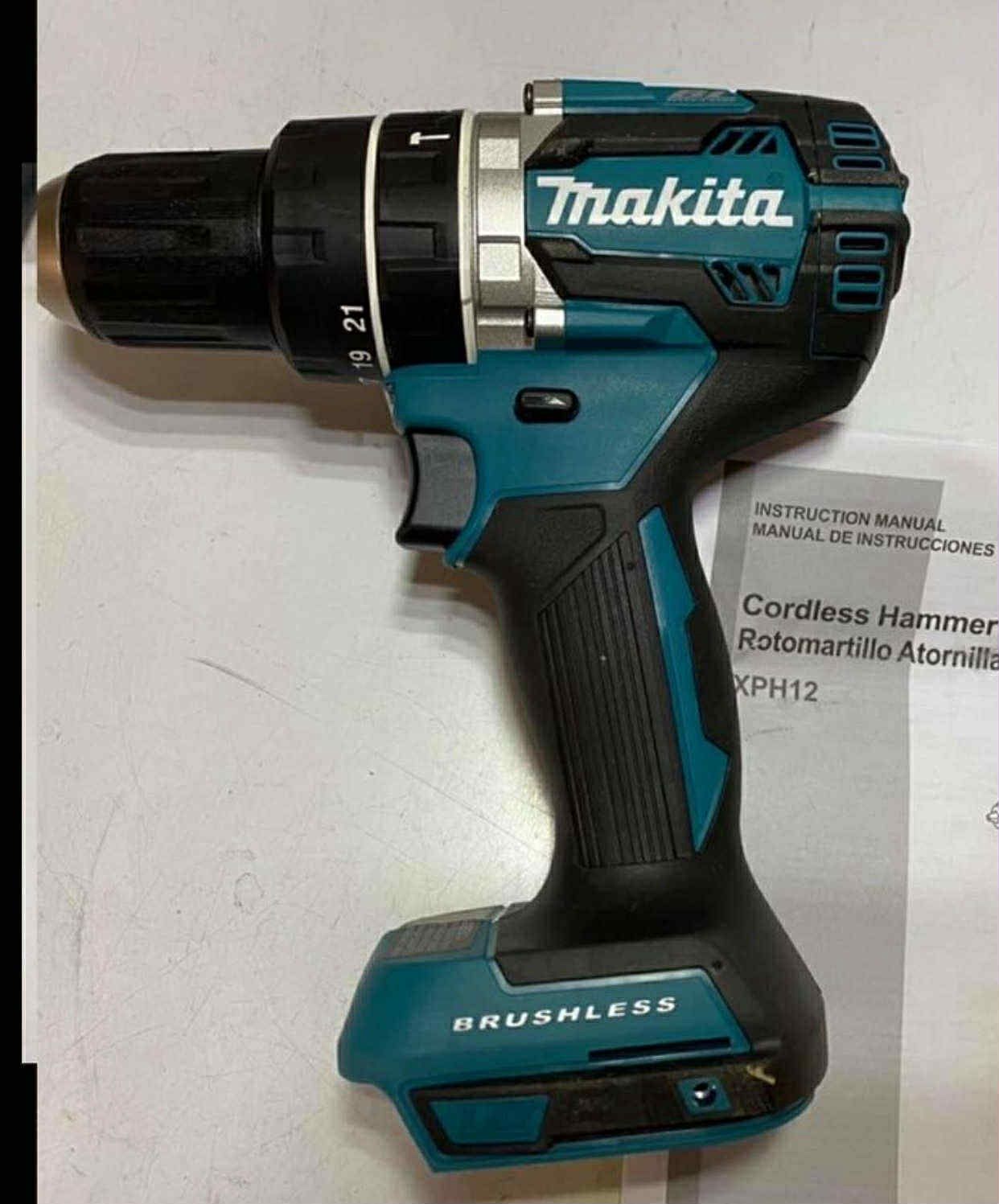 Makita New 1/2” Hammer Drill 18v Brushless - Nuevo