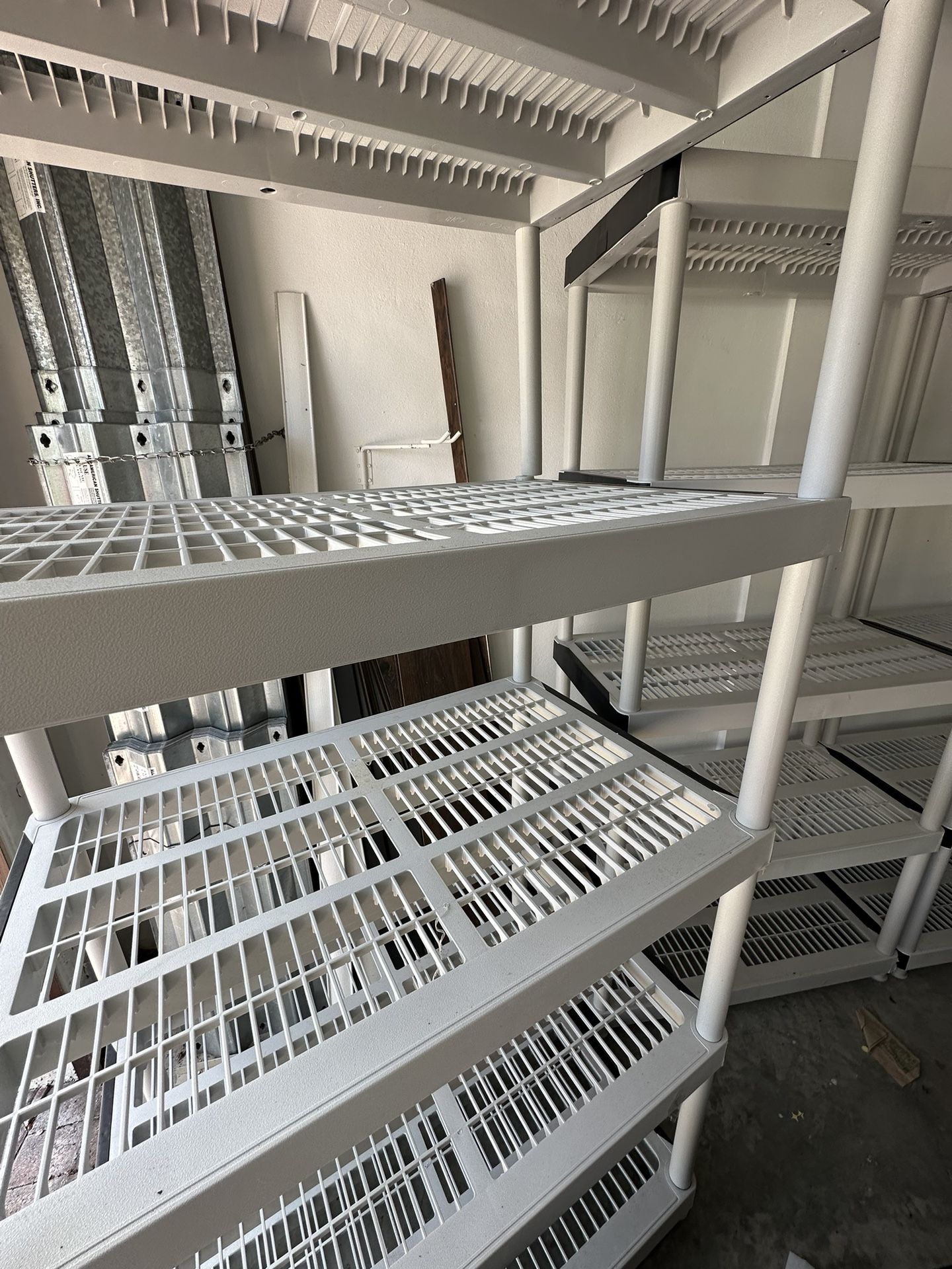 5Tier Plastic Garage Storage Shelving Unit in Gray (36 in. W x 72 in