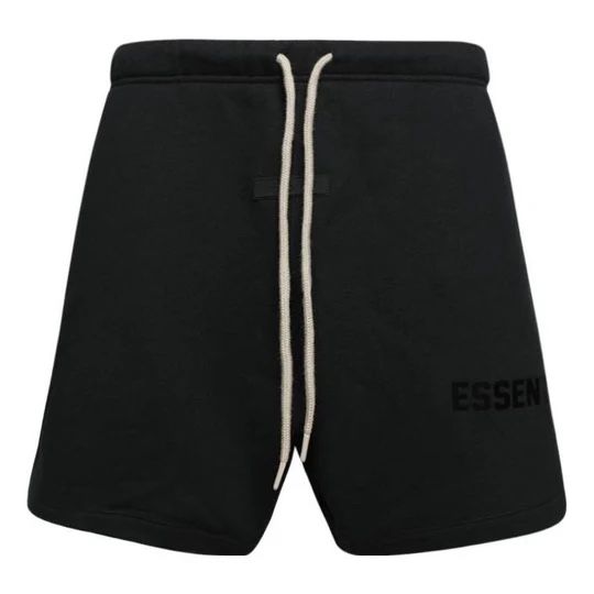 Fear of God Essentials Cream Drawstring Sweatshort Jet Black