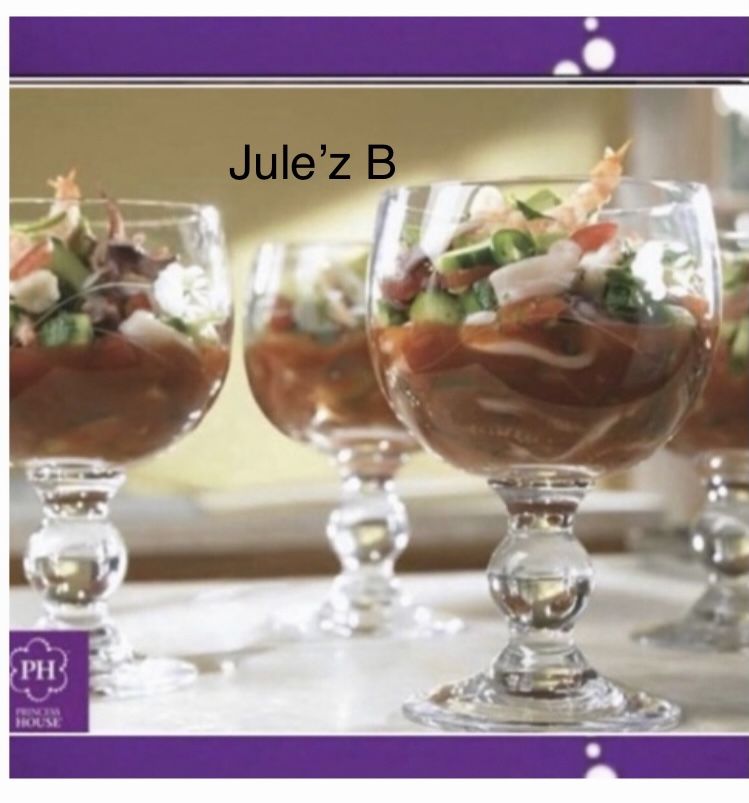 Princess House. Set De 4 Copas Campechanas Nuevas En Su Caja