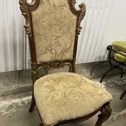 Vintage Wooden Intricate Detailed Chair 