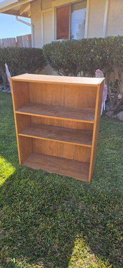 3-Shelf Wood Bookcase