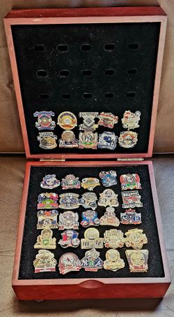 MLB World Series Commemorative Pin Collection in Display Box