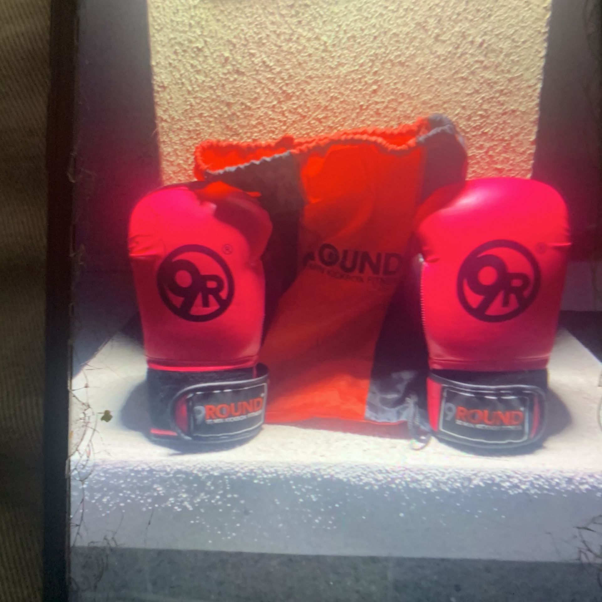 Boxing Gloves With  Weight Lifting Items