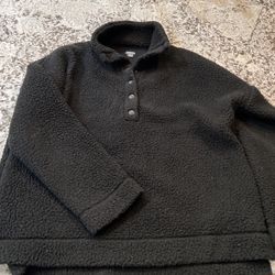 Aerie Cloud Sherpa Snap Oversized Pullover $10