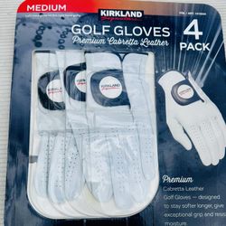 Kirkland Signature Golf Gloves Premium Cabretta Leather, Medium 3 Gloves