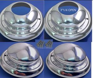 (4) WELD RACING FORGED ALLOY Custom Wheel Center Cap 9 1/8" x 3 1/4" OPEN