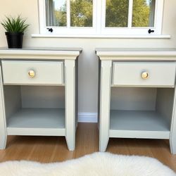 Set of two refinished nightstands