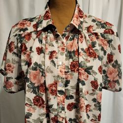 Charlotte Russe Floral Button-Up Blouse