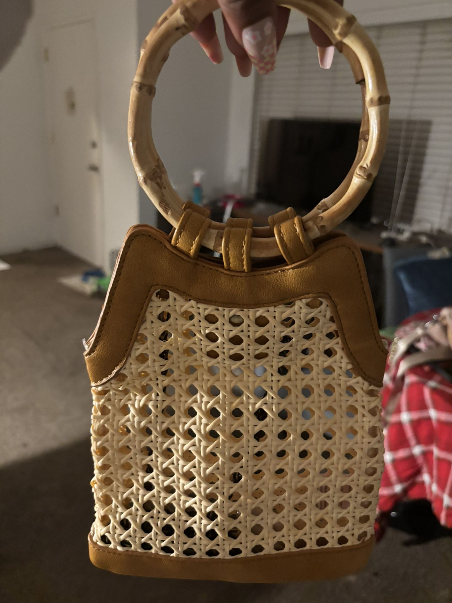 Real Street Wooden Detail Purse