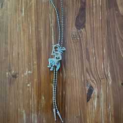 Silver & Turquoise Aztec Bolo Tie