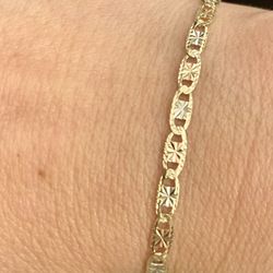 14k Gold Tri-Color Bracelet 