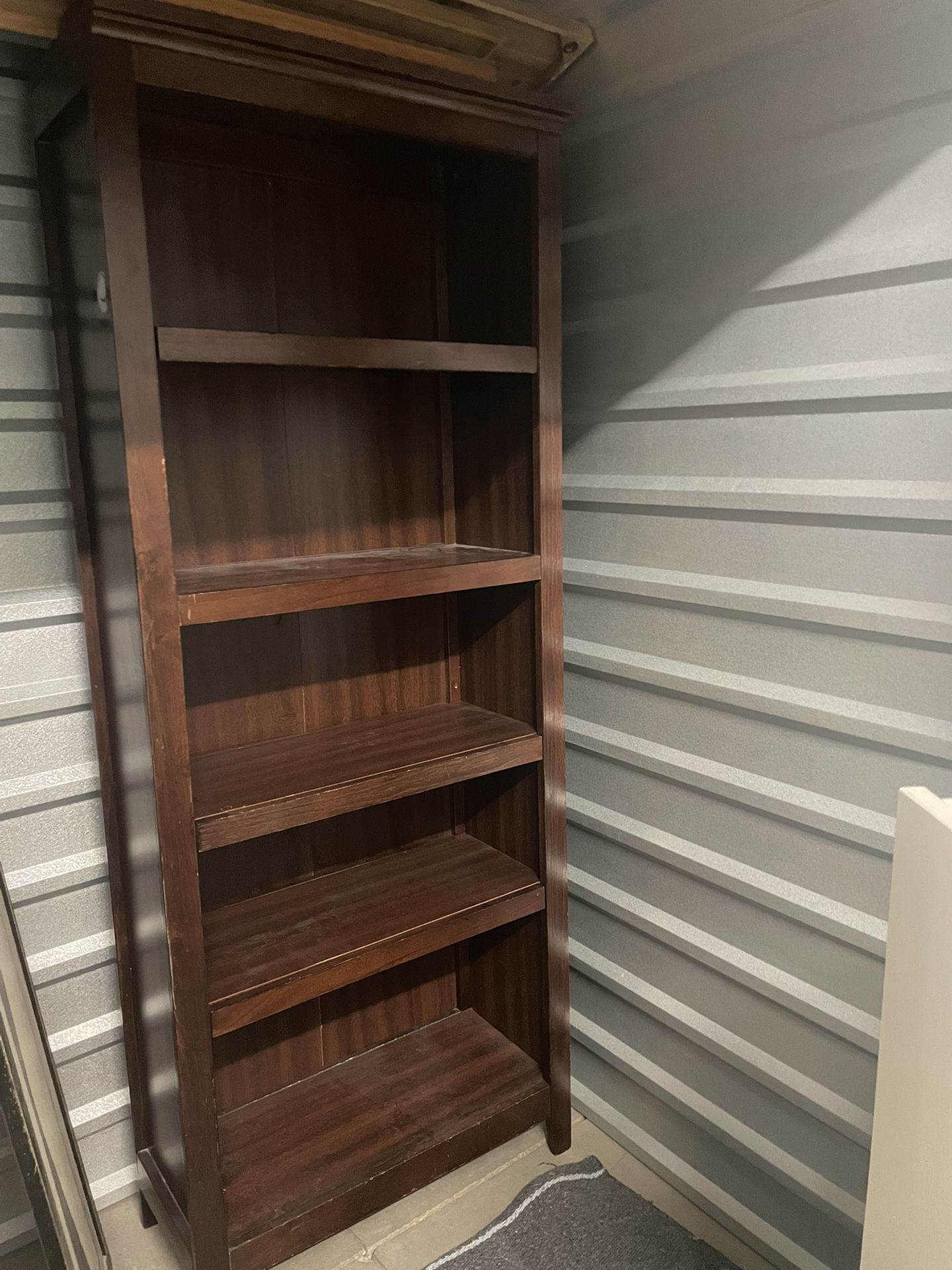 Tall Five Shelf Bookcase