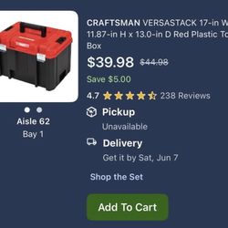 Craftsman Versastack Toolbox 