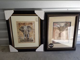 2 Wall Pictures Tropical, Elephant