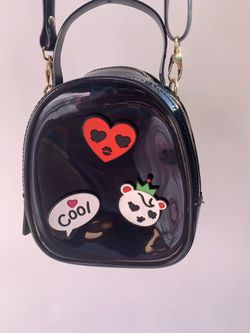 Gel black kids toddler purse