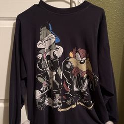 Vintage, Long Sleeve, Bugs Bunny Black Long Sleeve Tee