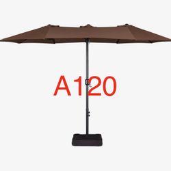 15 ft Patio Umbrella with Base Included