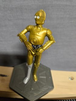 Star Wars C 3PO figure on display stand
