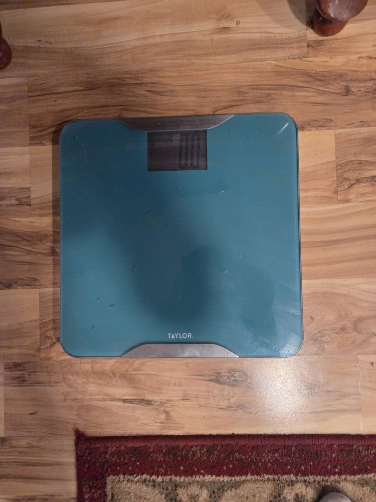 Turquoise Glass Scale For Weighing People Works Well