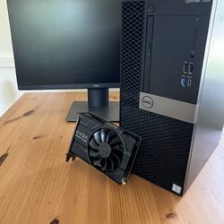 optiplex 7060 Gaming Pc+ Dell Monitor