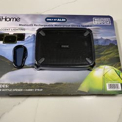Brand New Bluetooth Rechargeable Waterproof Speaker w/ Accent Lighting