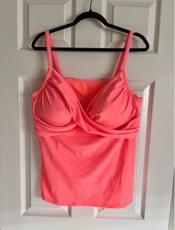Bright Neon Orange Tankini Swim Top Sz XL/XXL