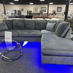 New Sectional with LED Light in Gray Black or Beige Color. Delivery Available