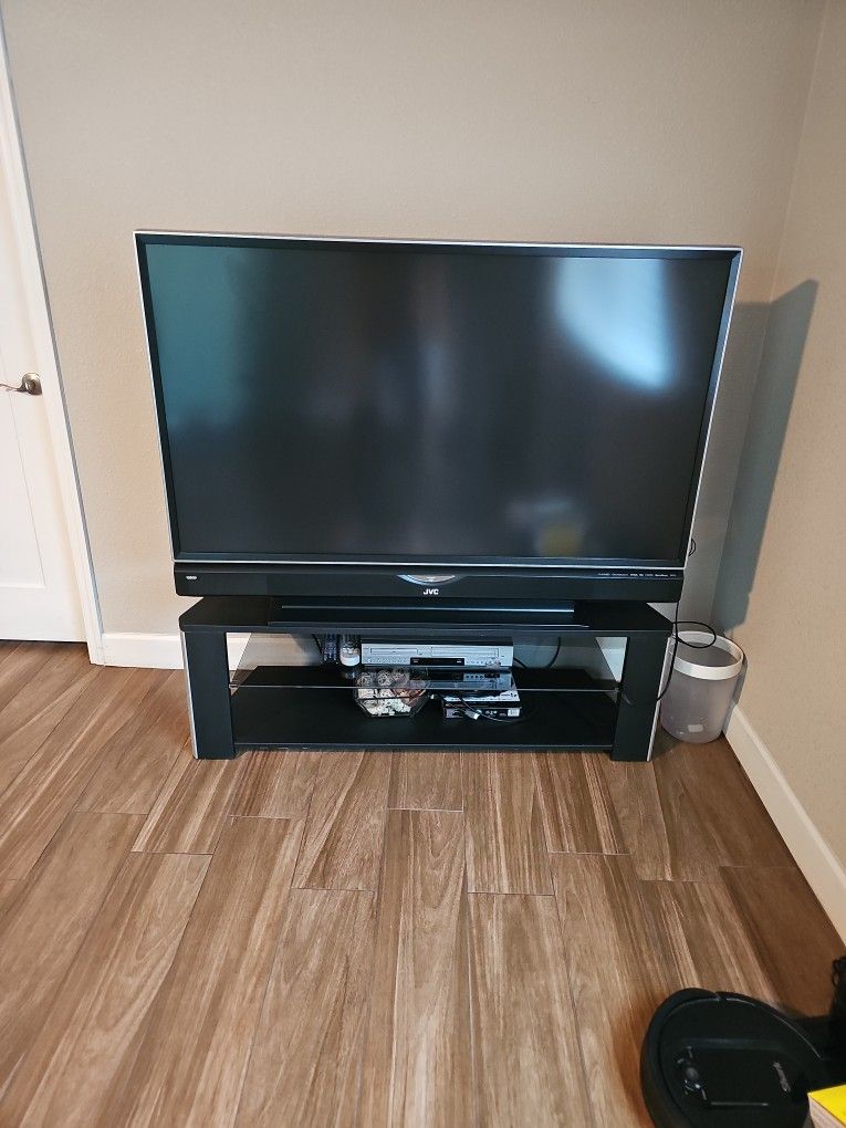 56 Inch JVC Color TV With TV Stand