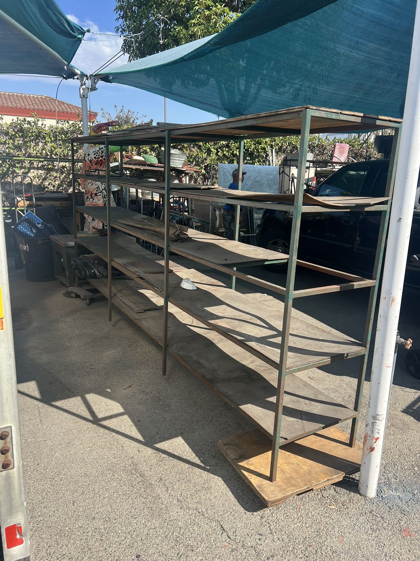 Shelving Unit. Steel Vintage Storage Rack 