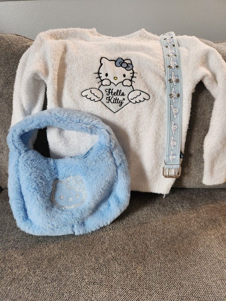 Hello Kitty Purse, Sweater And Belt