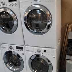 LG Front Load Washer And Stackable Gas Dryer Set