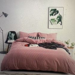 Susybso Gongham Duvet Cover Set