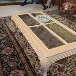 Table With  Glass Top 