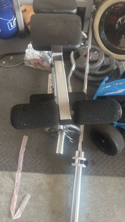 Adjustable bench with leg extension no weight included