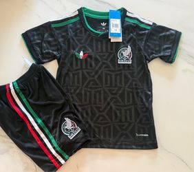 México World Cup Mundial Kid Niño Niña Negro Black Jersey