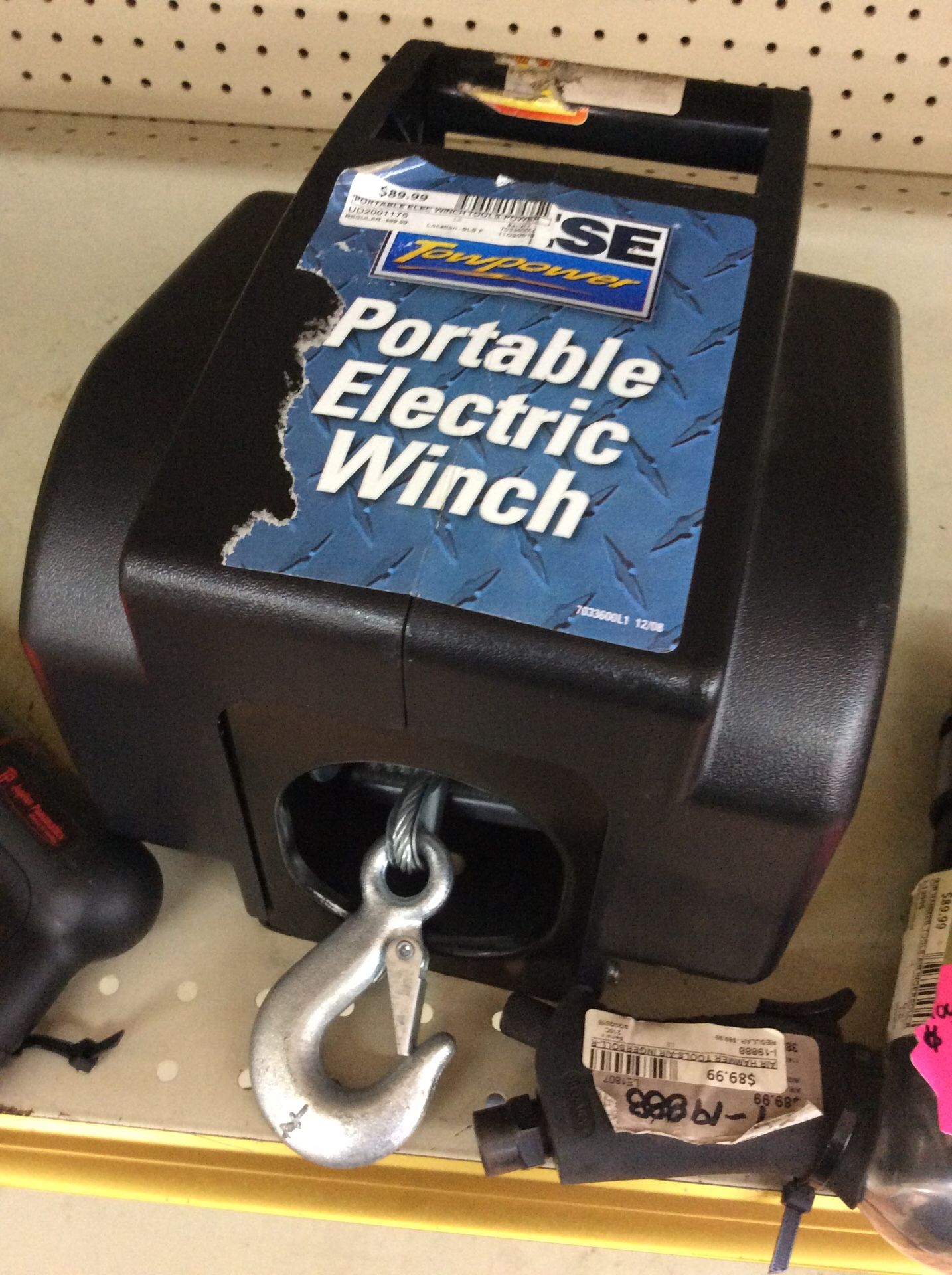 Portable electric winch