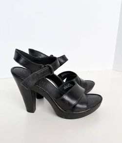 Womens Born Brand Black High Heeled Sandals | Size 6
