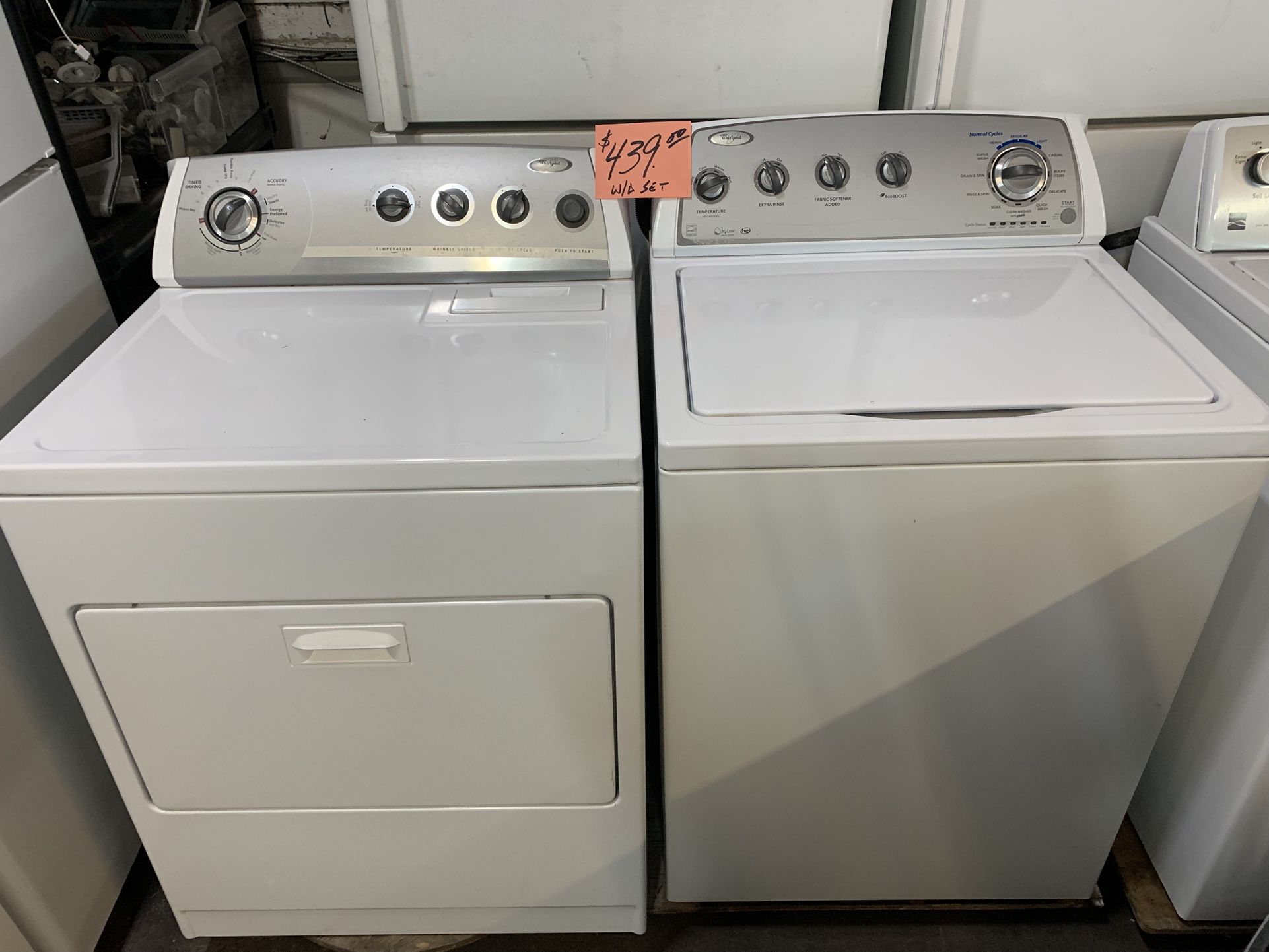Whirlpool Washer & Dryer King Size Excellent. Work Perfectly. Warranty. Delivery Available. 2522 Market St Ft Myers 33901