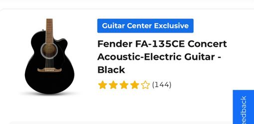 Fender Black Acoustic Guitar