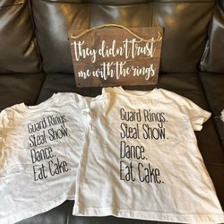 Ring Bearer Shirts And Sign 