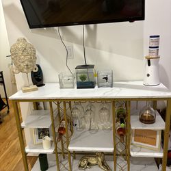 Console Table With Wine Rack And Glass holder 