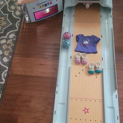 American Girl Bowling Alley Play Set Works