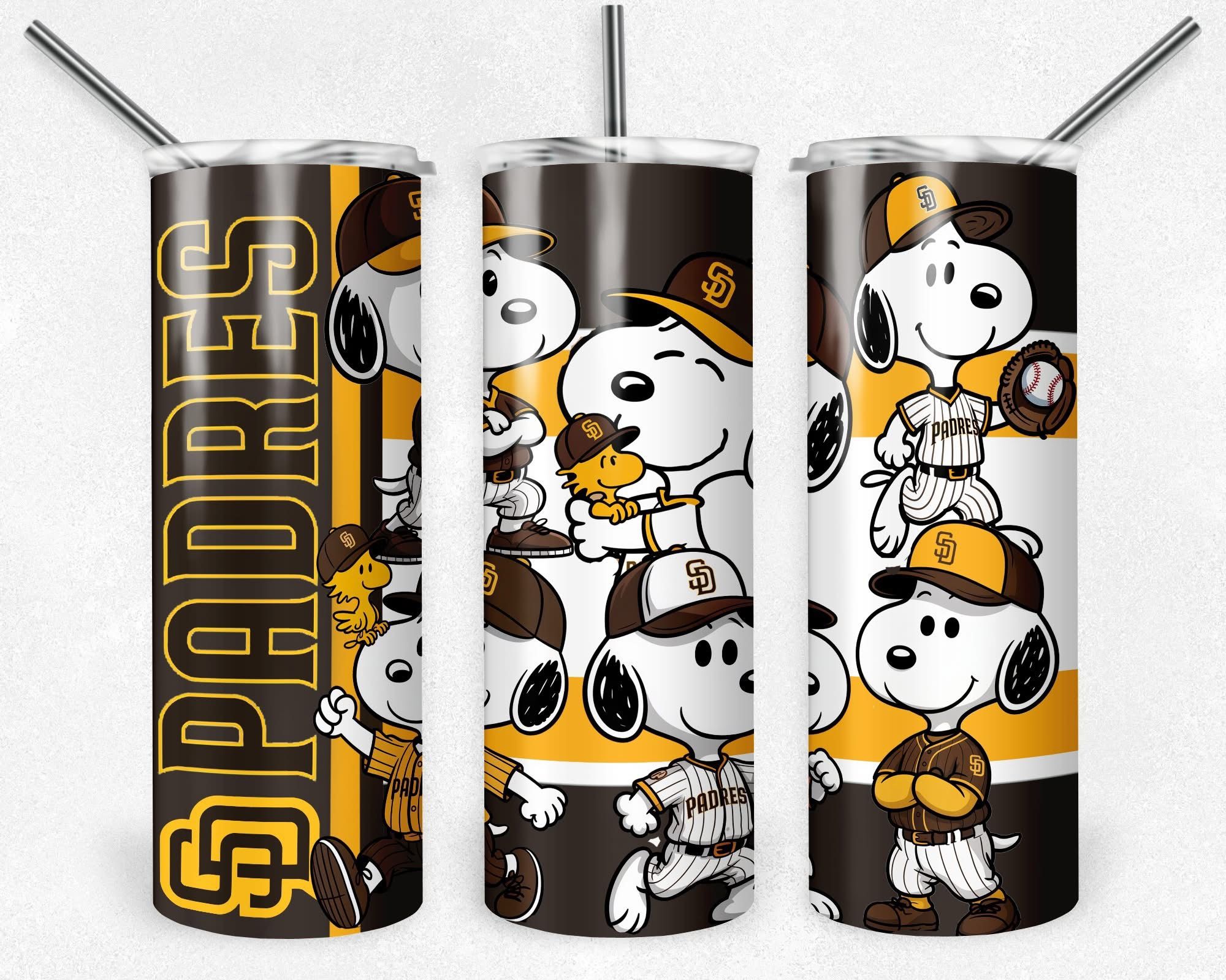 San Diego Padres Baseball Snoopy Tumbler