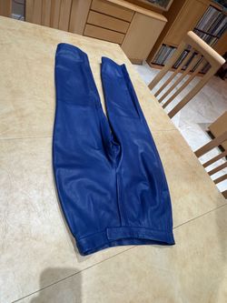 PRICE DROP: SIENA STUDIO, 8, lined NAVY/ROYAL BLUE LAMBSKIN LEATHER pants