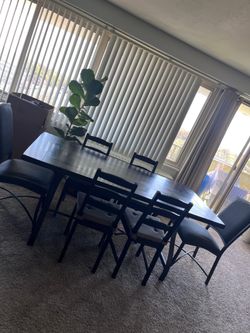 6 chairs dining table