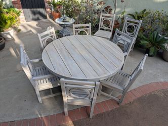 Restoration Hardware Teak Outdoor Patio Dining Set